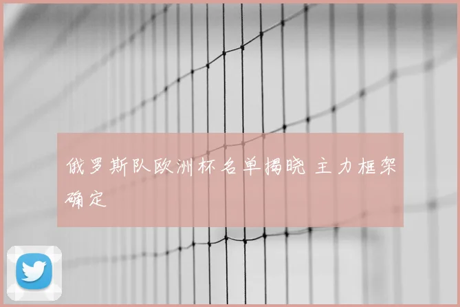 俄罗斯队欧洲杯名单揭晓 主力框架确定